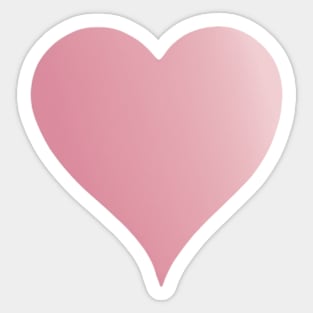 Heart Pastel Pink Shadow Silhouette Anime Style Collection No. 244 Sticker